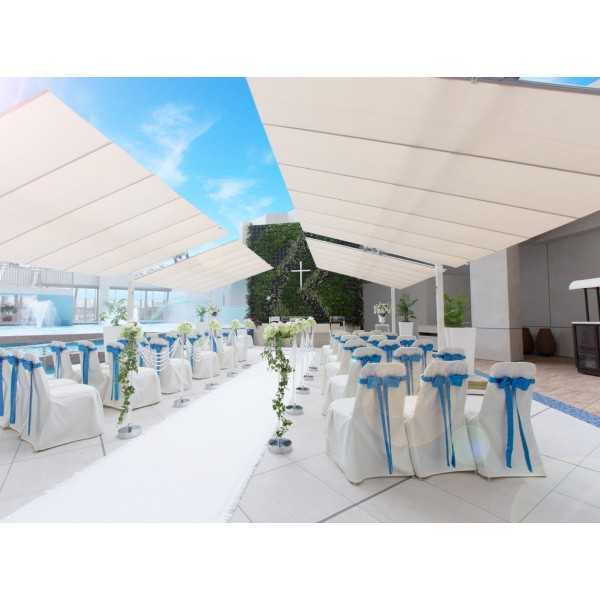 Le Parasol Modulaire Flexy est ideal pour tous types d'evenements : mariage, reception, fete, inauguration, exposition...