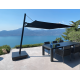 VERSA UX FULL BLACK - Parasol Plat Déporté 3 x 3 Umbrosa