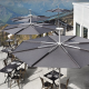 INFINA ROUND 300 - Parasol Plat Vent Fort Pied Central Rond 300cm