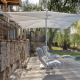 Parasol carré avec poteau central 250x250cm INFINA Umbrosa