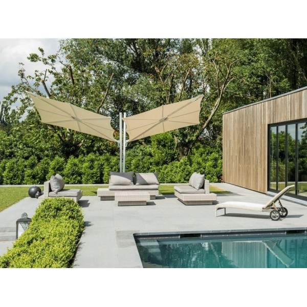 Cantilever Umbrella SPECTRA DUO with Solidum & Sunbrella fabrics UMBROSA