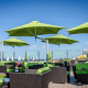 Umbrosa PARAFLEX DUO 380 x 190 - Rectangular Central Post Parasol Double Square Canopies