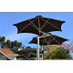 Parasol Rectangulaire Mat Central PARAFLEX DUO 380 x 190