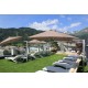 Hexagonal Central Pole Parasol Double Canopies PARAFLEX DUO 540