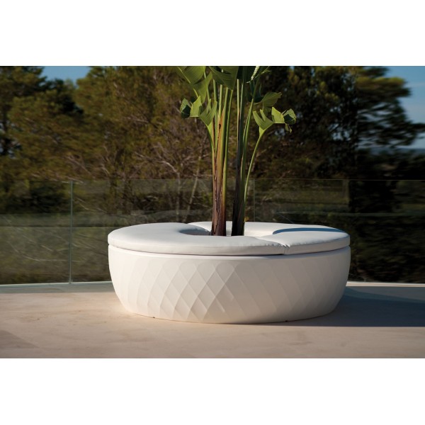 Jardiniere Banc moelleux jardin intégré - tissu impermeable VASES ISLAND VONDOM