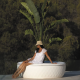 Round backless Bench with Integrated Planter VASES ISLAND Vondom by JM Ferrero