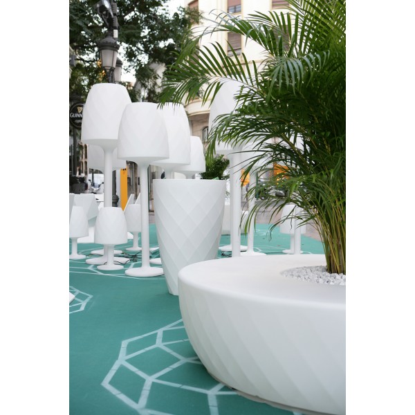 Round Planter With Garden Bench Integrated VASES ISLAND Vondom