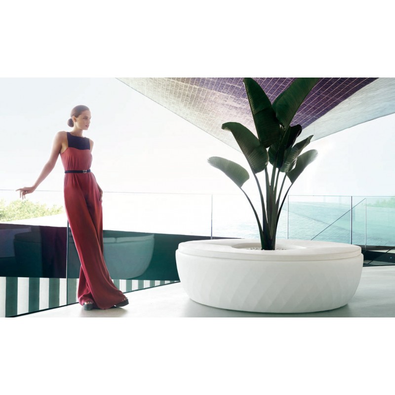 Vase Rond 45x56 Cm En Résine Naturel