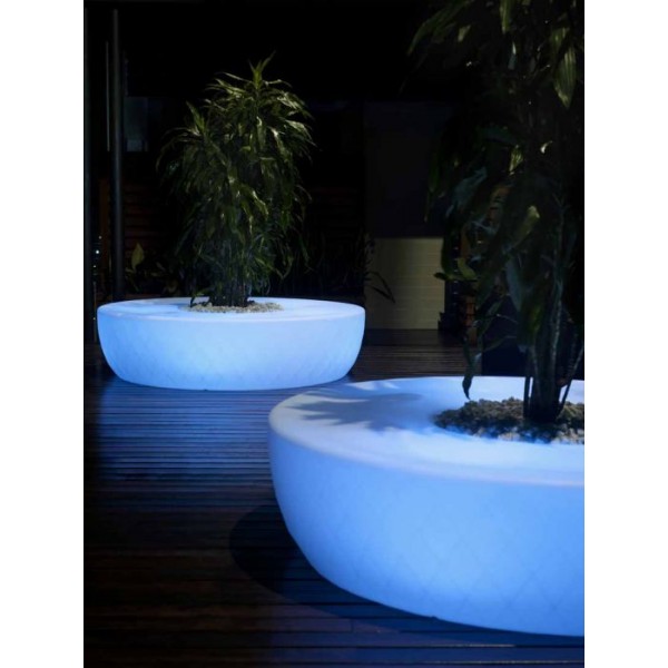 LED Bench - LED Flower Pot XXL - Vondom VASES ISLAND LED WHITE