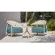 Soft lounge chairs for outside with soft seat and metal armrests AFRICA LOUNGE VONDOM