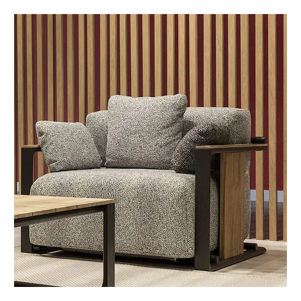 High End Comfortable Outdoor Lounge Chair With Metallic Design Armrests TULUM Vondom