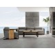Extra Comfortable Outdoor Sofa With Metallic Wood Armrests TULUM Sofa VONDOM
