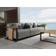 Soft Divan 3 Places With Metallic Armrests - Vondom TULUM Sofa