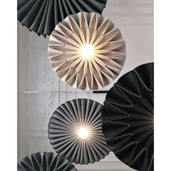 Pendant Light Sound Reflection Control BuzziSpace ACOUSTIC PLEAT Edel