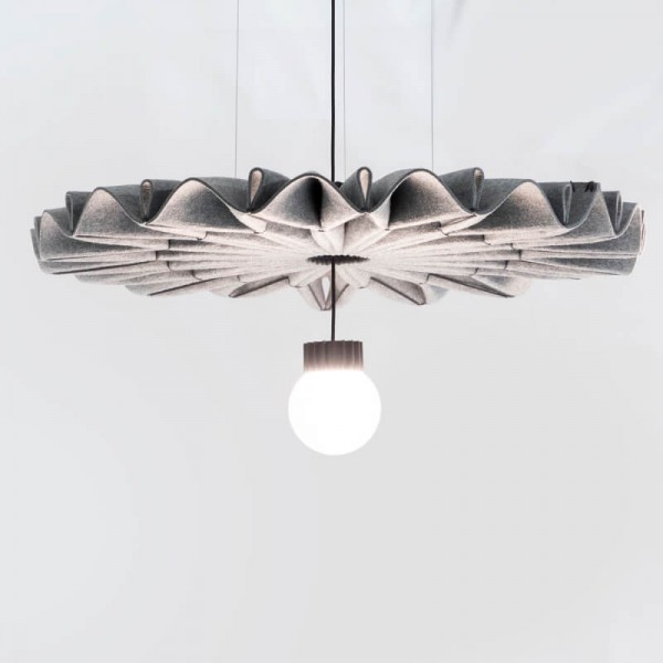 Acoustic Treatment Pendant Light For Offices ACOUSTIC PLEAT Edel