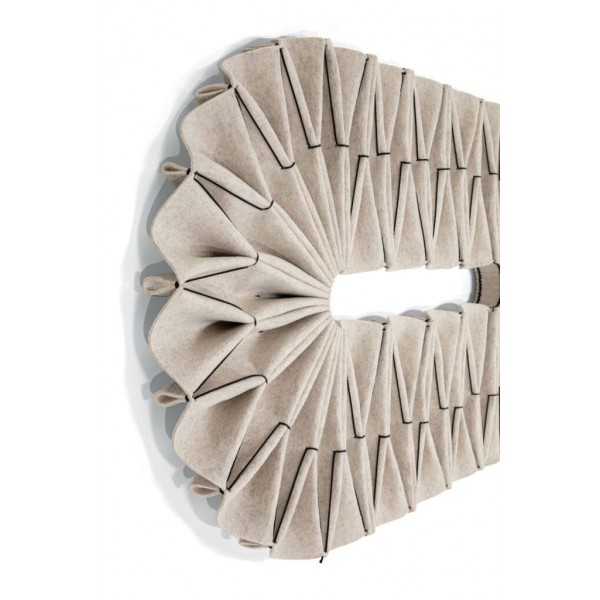 Ambient Noise Reduction ACOUSTIC PLEAT Edel Long Buzzispace - Oval Shaped Acoustic Wall Mount