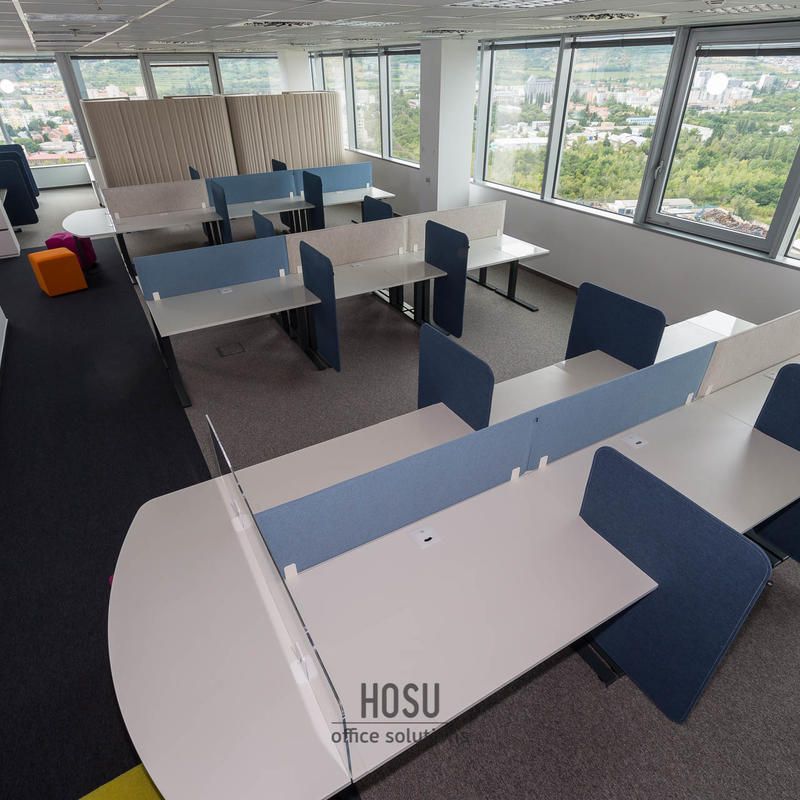 Suaywo 10 Pièces Panneau Séparateur de Bureau en Forme de U pour