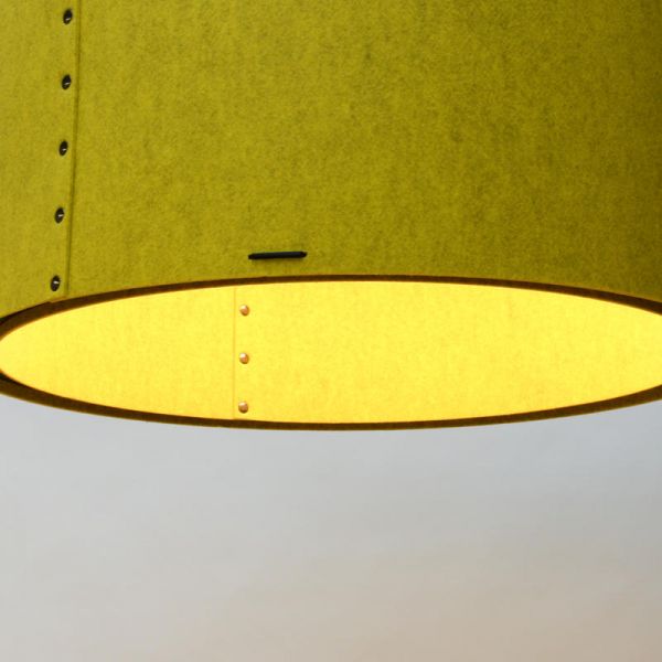 ACOUSTIQUE TROM - Suspension Acoustique Lumineuse en Forme de Cylindre Jaune