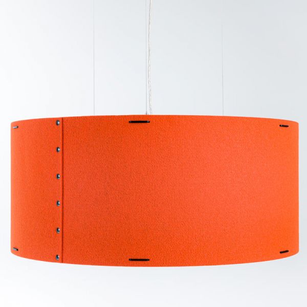 ACOUSTIQUE TROM - Suspension Acoustique Lumineuse Forme Cylindrique Rouge