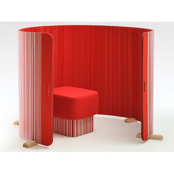 ACOUSTIQUE TWIST - Paravent Acoustique Cloison Amovible rouge