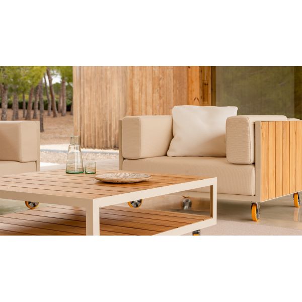 VINEYARD EXTRA-LARGE COFFEE TABLE - Outdoor Wooden Coffee Table 