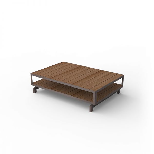 VINEYARD EXTRA-LARGE COFFEE TABLE - Outdoor Wooden Coffee Table 