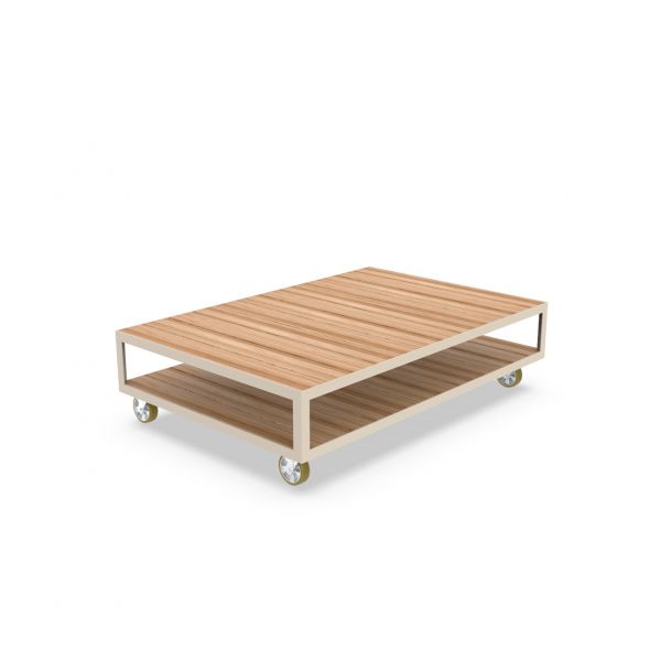 VINEYARD EXTRA-LARGE COFFEE TABLE - Outdoor Wooden Coffee Table 