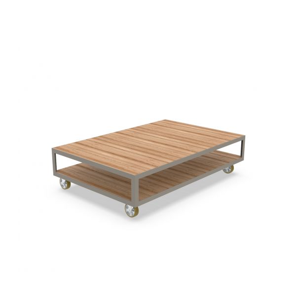 VINEYARD EXTRA-LARGE COFFEE TABLE - Outdoor Wooden Coffee Table 