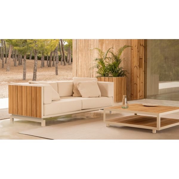 VINEYARD EXTRA-LARGE COFFEE TABLE - Outdoor Wooden Coffee Table 