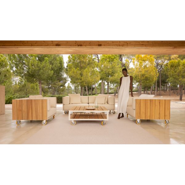 VINEYARD EXTRA-LARGE COFFEE TABLE - Table Basse Extérieur en Bois 