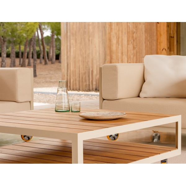 VINEYARD EXTRA-LARGE COFFEE TABLE - Outdoor Wooden Coffee Table