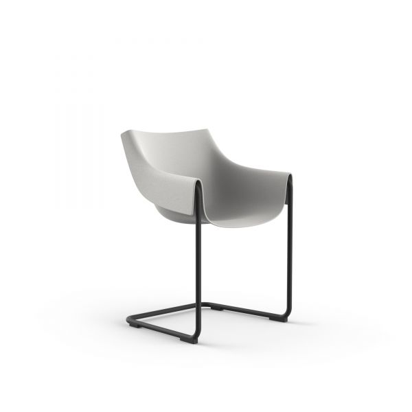 MANTA CANTILEVER - Curved Restaurant Chair