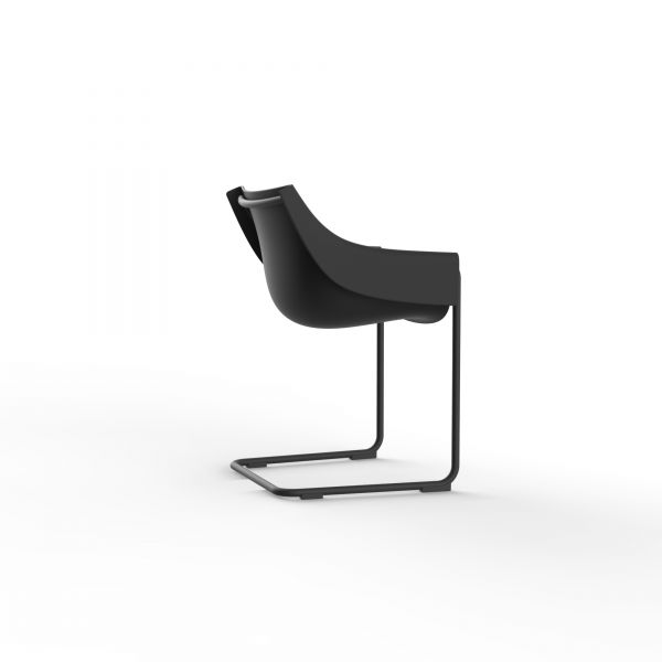 MANTA CANTILEVER - Curved Restaurant Chair 