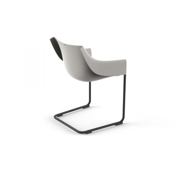 MANTA CANTILEVER - Curved Restaurant Chair 