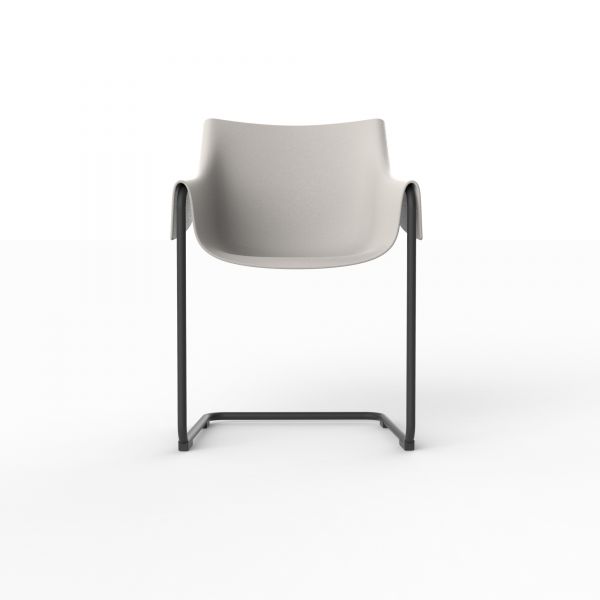 MANTA CANTILEVER - Curved Restaurant Chair 