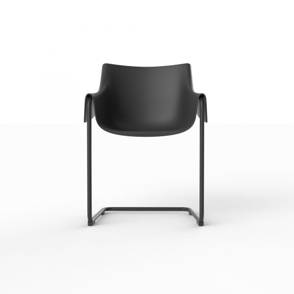 MANTA CANTILEVER - Curved Restaurant Chair 