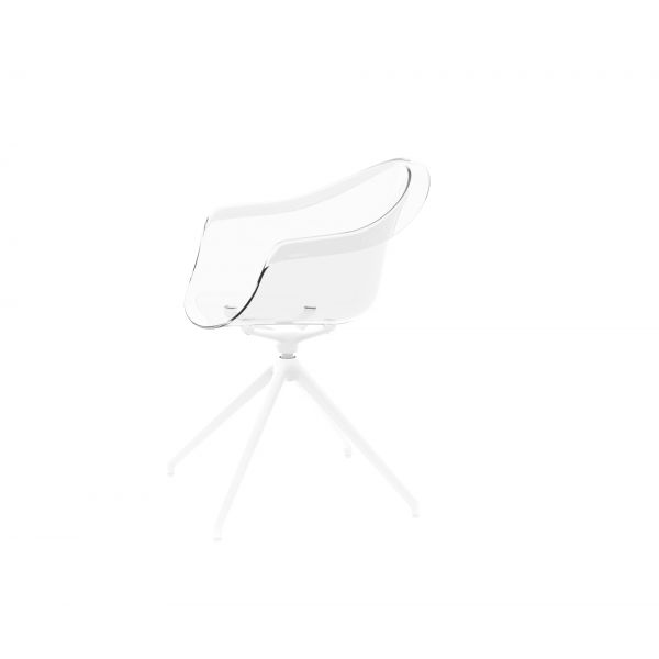 INCASSO SWIVEL ARMCHAIR - Swivel Chair Incurved Seat 