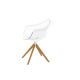 INCASSO SWIVEL ARMCHAIR WITH WOODEN LEGS - Siége Pivotant Pied en bois