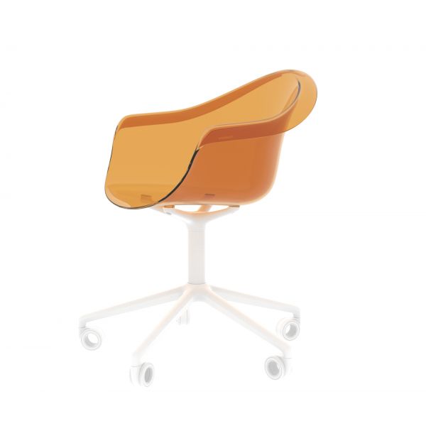 Chaise Bureau Roulante design - INCASSO SWIVEL ARMCHAIR WITH CASTER