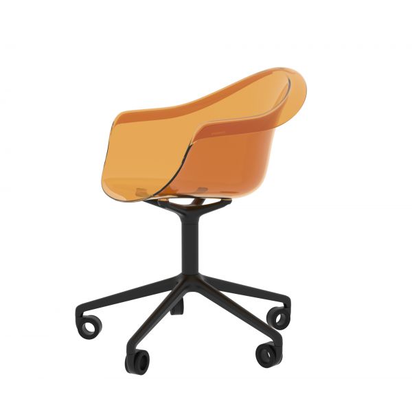 Chaise Bureau Roulante design - INCASSO SWIVEL ARMCHAIR WITH CASTER
