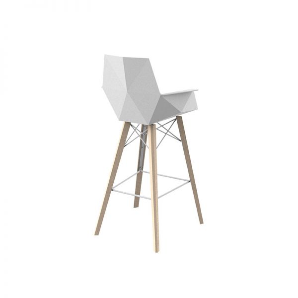 FAZ WOOD BAR STOOL WITH ARMS - Wooden Bar Chair