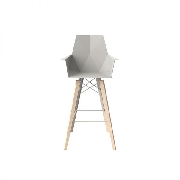 FAZ WOOD BAR STOOL WITH ARMS - Wooden Bar Chair