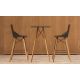 FAZ WOOD COUNTER STOOL WITH ARMS - Tabouret de Comptoir en Bois avec Accoudoirs