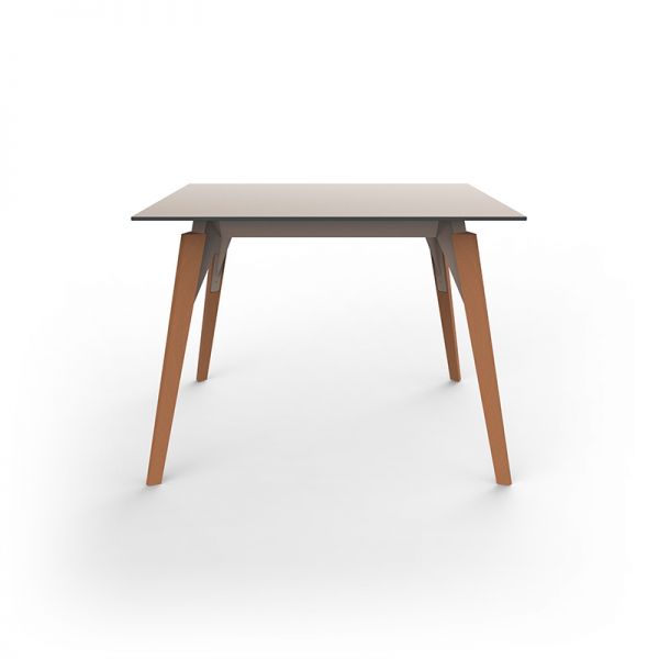 FAZ WOOD LOUNGE TABLE 100X100X74 - Square Wooden Lunch Table