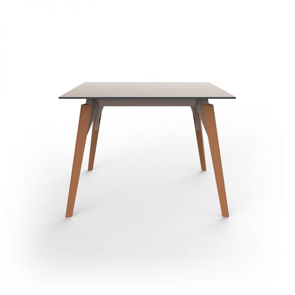 FAZ WOOD LOUNGE TABLE 100X100X74 - Table De Déjeuner en Bois De Carré