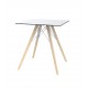 FAZ WOOD DINING TABLE 70X70X74 - Square Wooden Bar Table