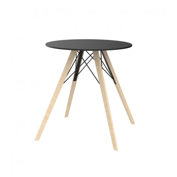 FAZ WOOD DINING TABLE Ø70X74 - Round Wooden Table 2 persons