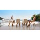 FAZ WOOD DINING TABLE Ø70X74 - Round Wooden Table 2 persons