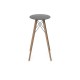 FAZ WOOD HIGH TABLE Ø50X105 - Round Wooden Eating Table