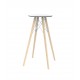 FAZ WOOD HIGH TABLE Ø50X105 - Round Wooden Eating Table